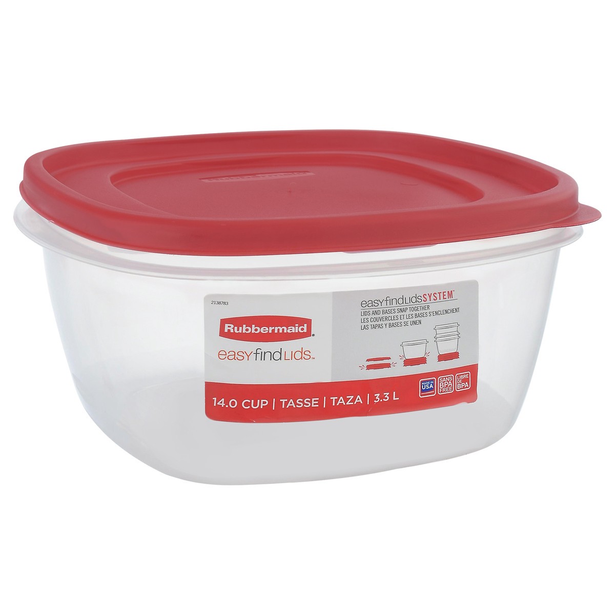 slide 9 of 12, Rubbermaid Easy Find Lids Food Storage Container 1 ea, 14 cup