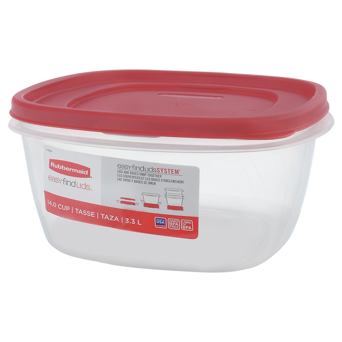 slide 2 of 12, Rubbermaid Easy Find Lids Food Storage Container 1 ea, 14 cup