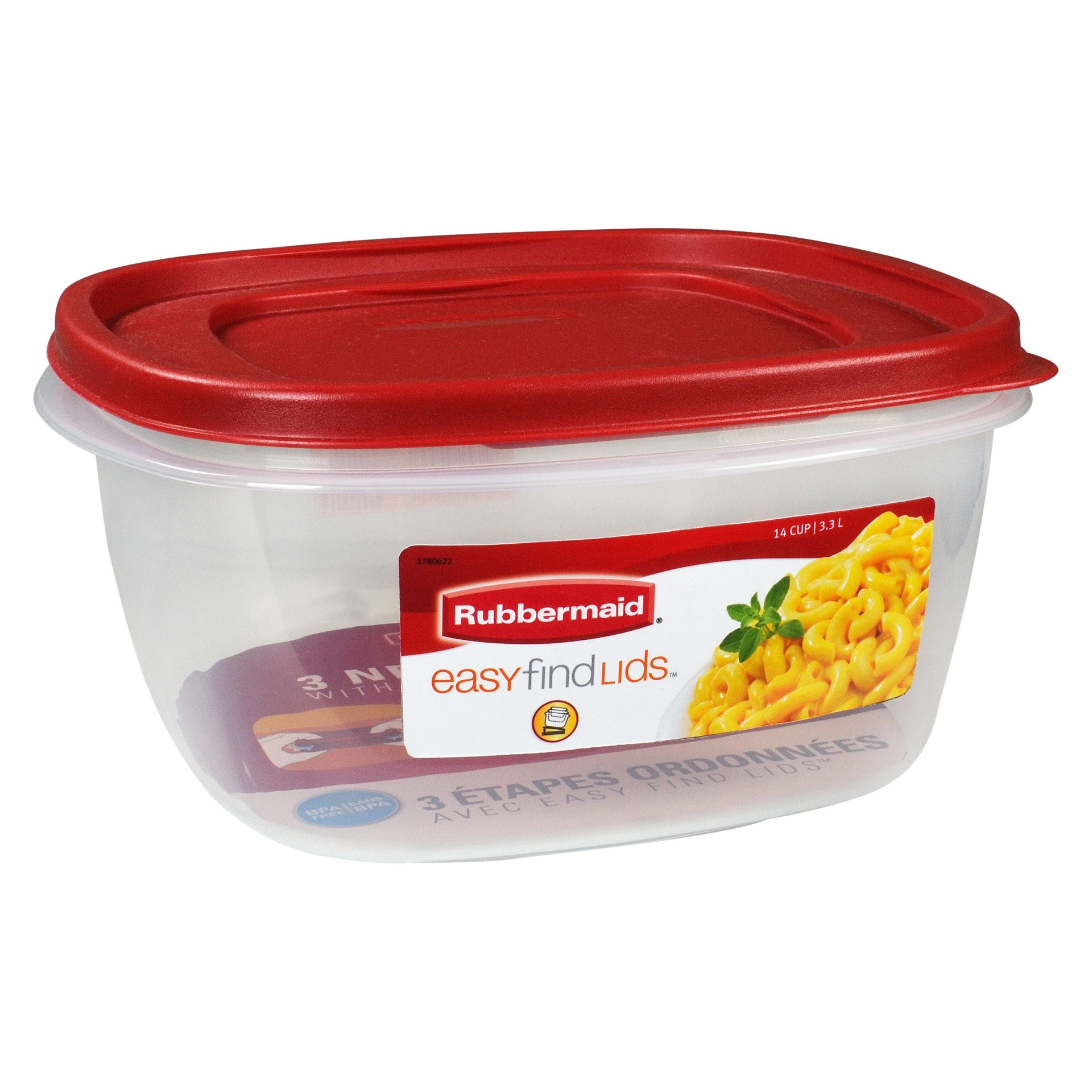 slide 1 of 2, Rubbermaid Easy Find Lids Container, 14 cup