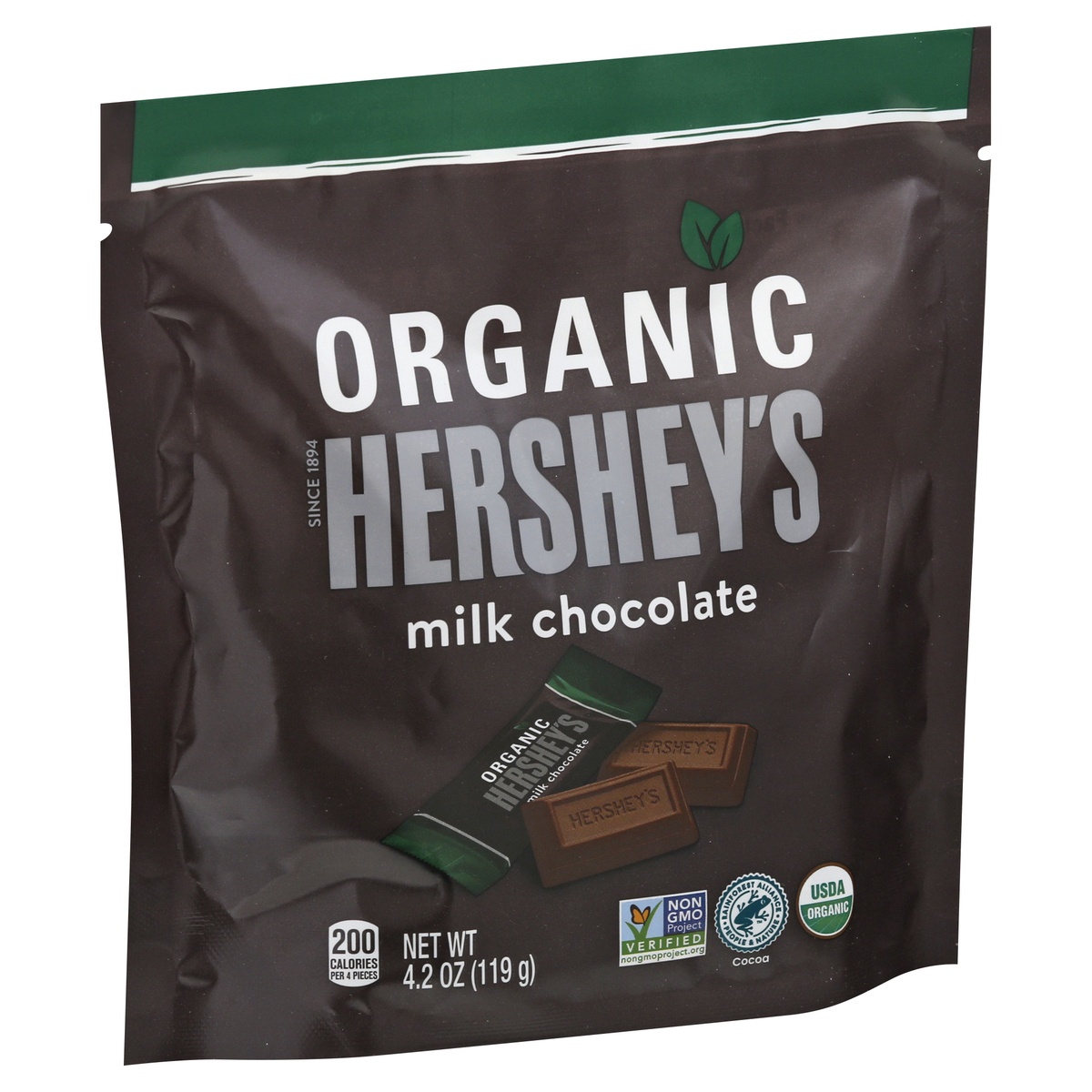 slide 2 of 10, Hershey's Organic Miniature Milk Chocolate Bars, 4.2 oz
