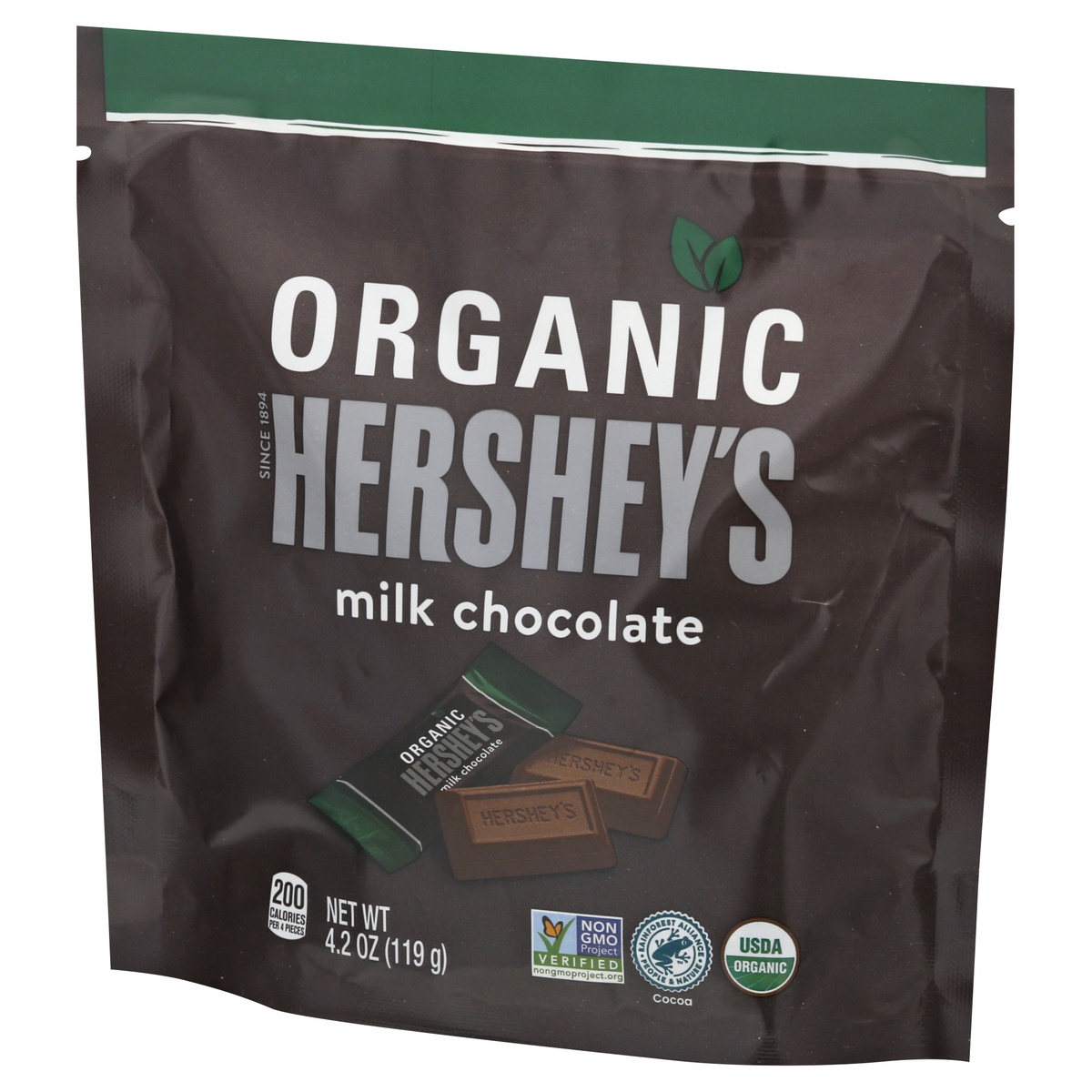 slide 3 of 10, Hershey's Organic Miniature Milk Chocolate Bars, 4.2 oz