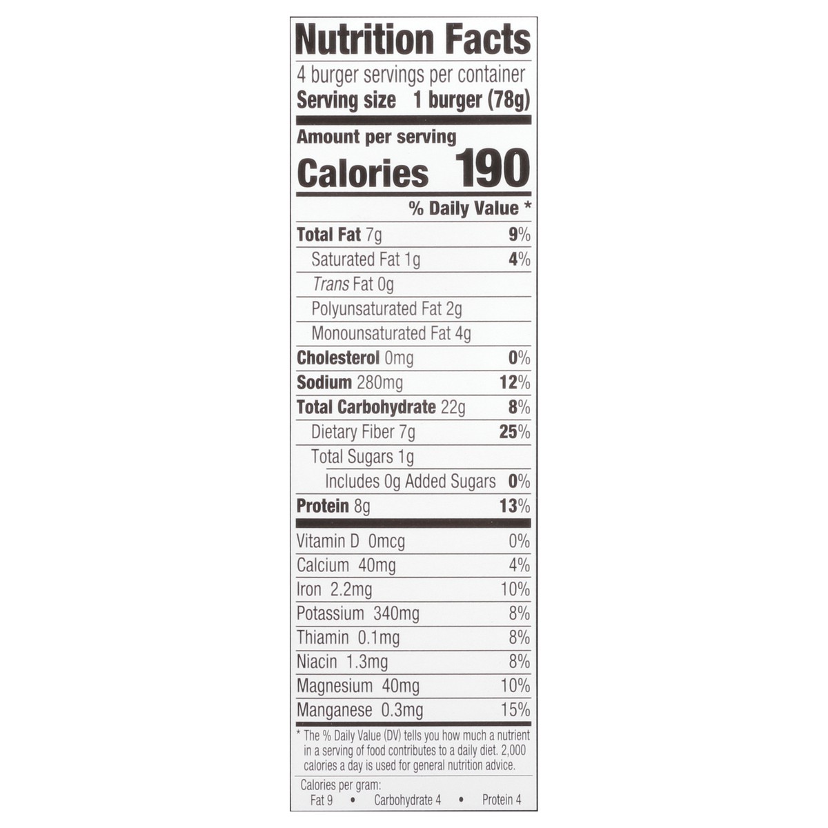 slide 7 of 13, Hilary's 4 Pack Fiesta Black Bean Veggie Burgers 4 - 2.75 oz Burgers, 11 oz
