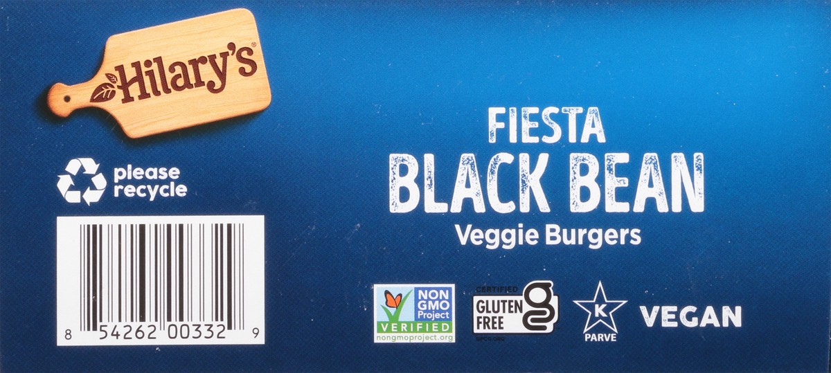 slide 6 of 13, Hilary's 4 Pack Fiesta Black Bean Veggie Burgers 4 - 2.75 oz Burgers, 11 oz
