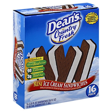 slide 1 of 1, Deans Country Fresh Mini Ice Cream, 16 ct