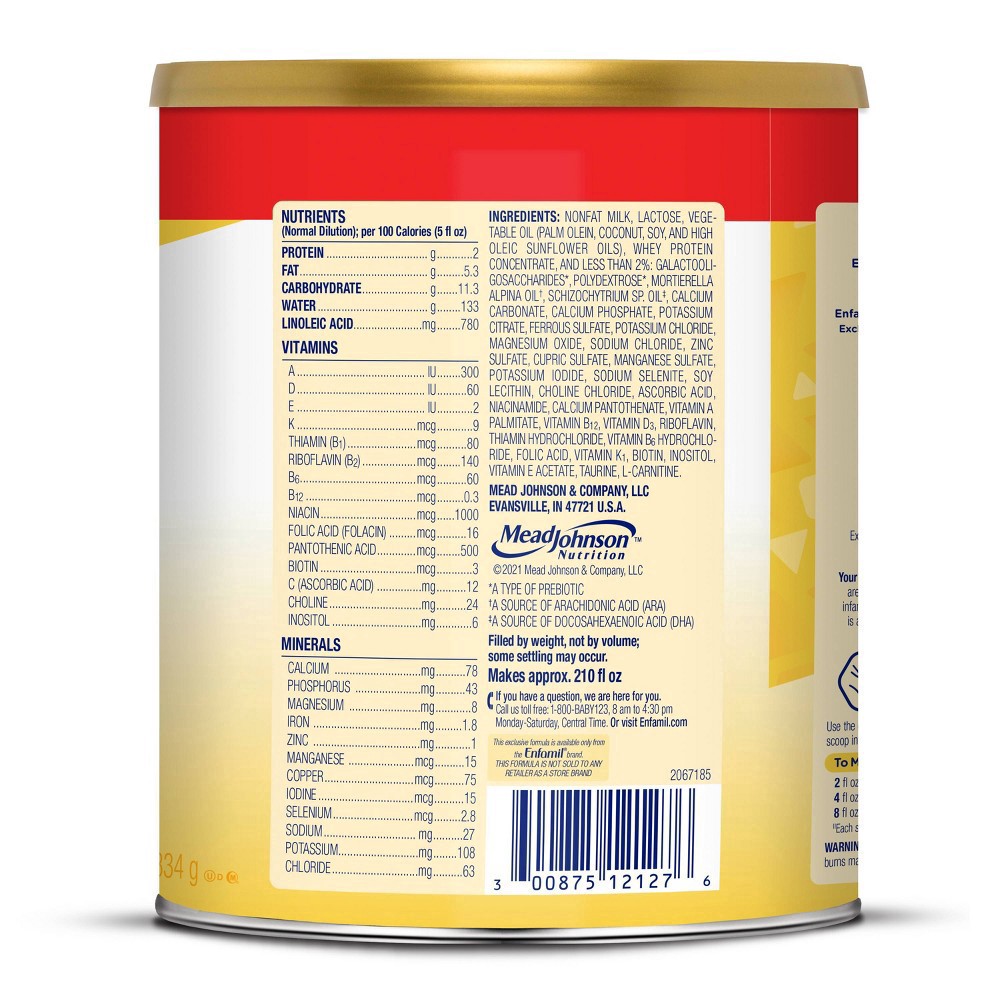 slide 7 of 7, Enfamil Milk-Based Powder with Iron Infant Formula 29.4 oz Can, 29.4 oz