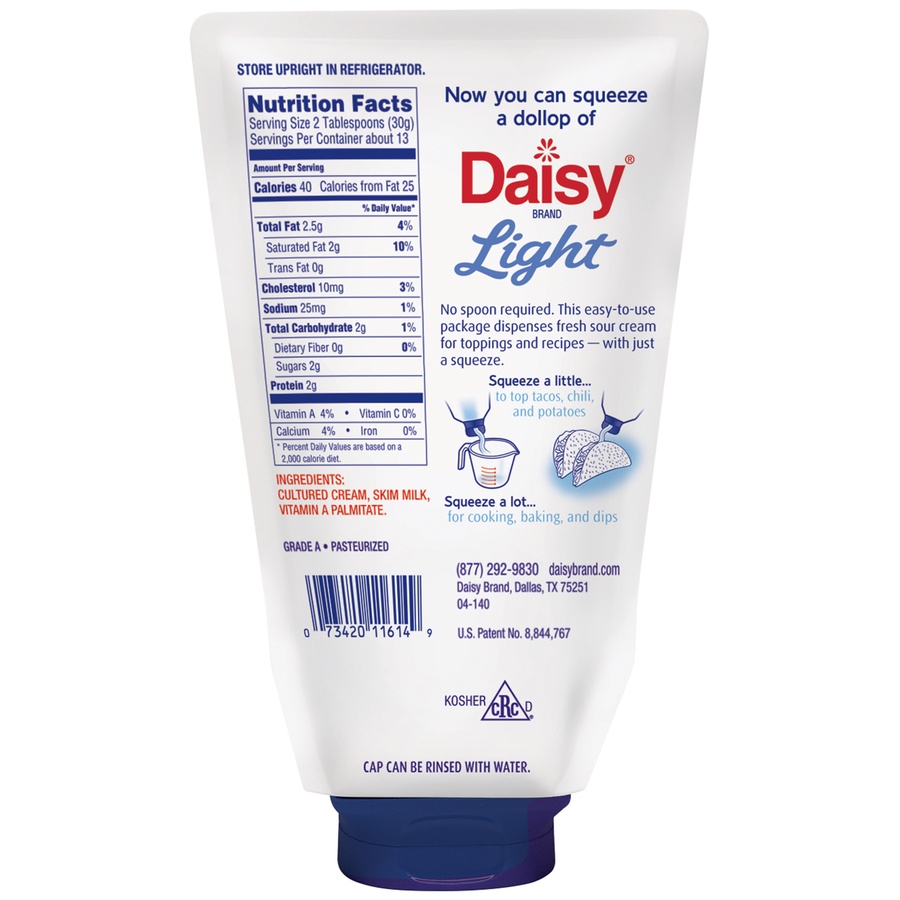 slide 6 of 8, Daisy Squeeze Light Sour Cream, 14 oz