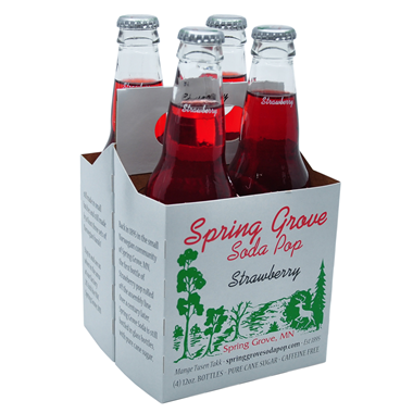 slide 1 of 1, Spring Grove Glass Bottle Soda Pop Strawbry - 48 fl oz, 48 fl oz