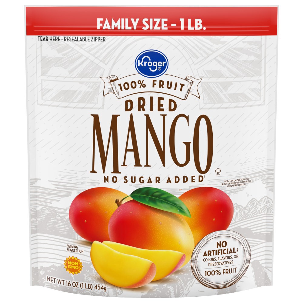 slide 2 of 2, Kroger Dried Mango, 16 oz