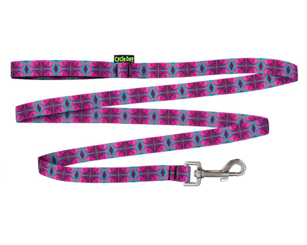 slide 1 of 1, Cycle Dog Ecoweave Fuchsia Kaleidoscope Dog Leash, 6 ft