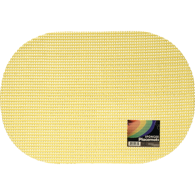 slide 1 of 1, Royal Crest Yellow Spongee Placemats, 1 ct