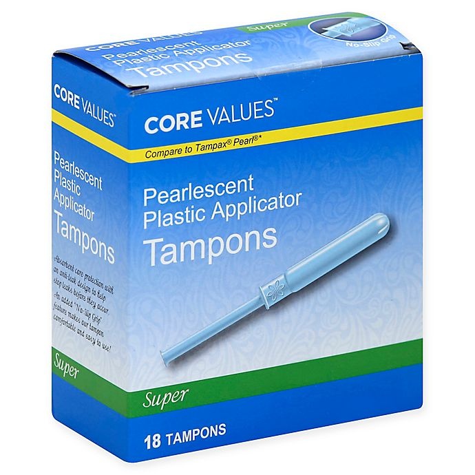 slide 1 of 1, Core Values Pearlescent Combo Pack Unscented Tampons, 36 ct