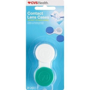slide 1 of 1, CVS Health Contact Lens Case Deluxe 2 Pack, 1 ct
