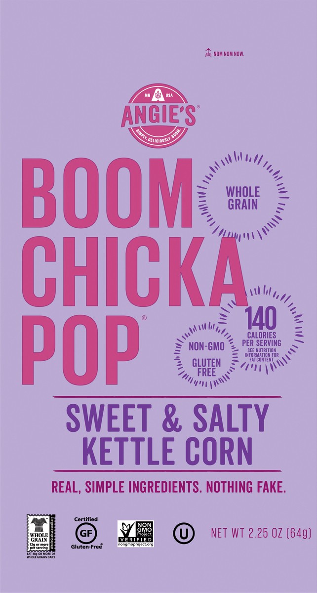 slide 4 of 5, BOOMCHICKAPOP Angie's Sweet & Salty Kettle Corn 2.25 oz, 2.25 oz