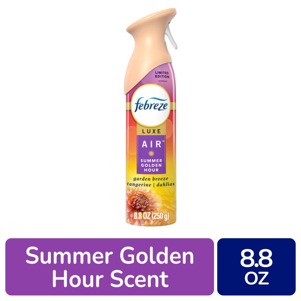 slide 3 of 6, Febreze Air Mist Odor-Fighting Room Freshener Spray Summer Golden Hour Scent, 8.8 oz