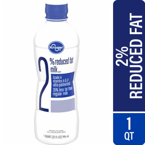 slide 1 of 4, Kroger 2% Reduced Fat Milk, 1 qt