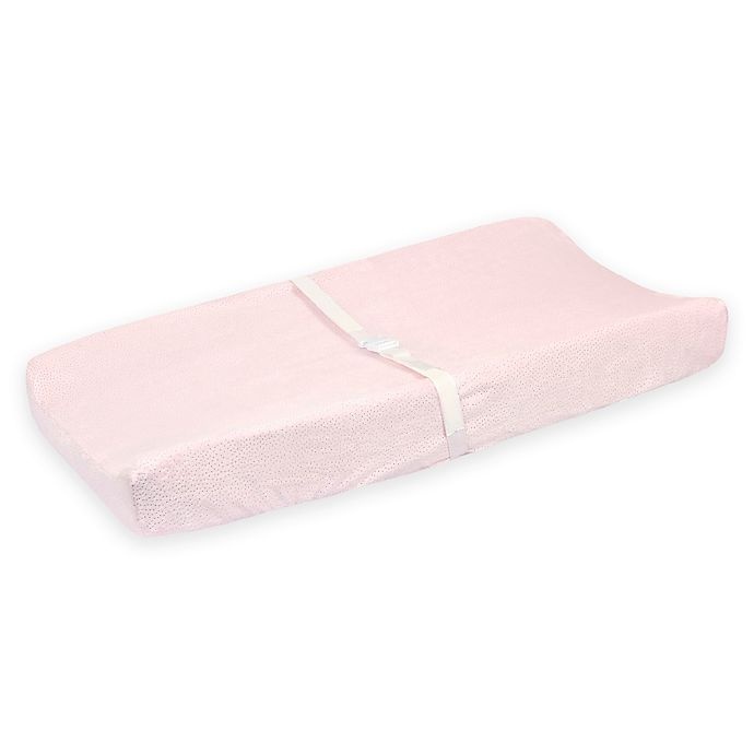 slide 1 of 3, Just Born Sparkle Velboa Changing Pad Cover - Pink, 1 ct