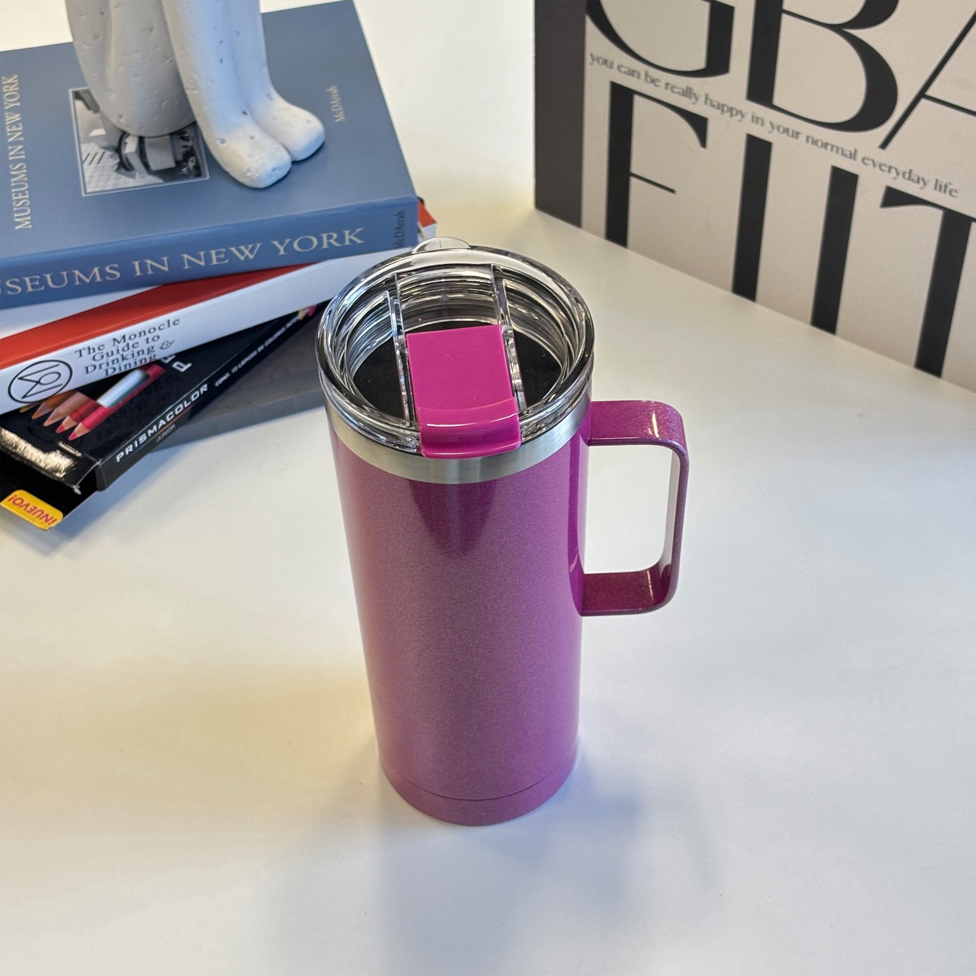 slide 3 of 5, 20oz. Stainless Steel Insulated Coffee Tumbler By Ashland, 20 oz