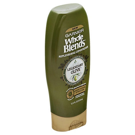 slide 1 of 1, Garnier Whole Blends Conditioner Replenishing Legendary Olive, 12.5 fl oz