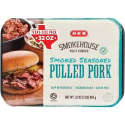H-E-B Fully Cooked Pulled Pork - Smoked Seasoned - Texas-Size Pack