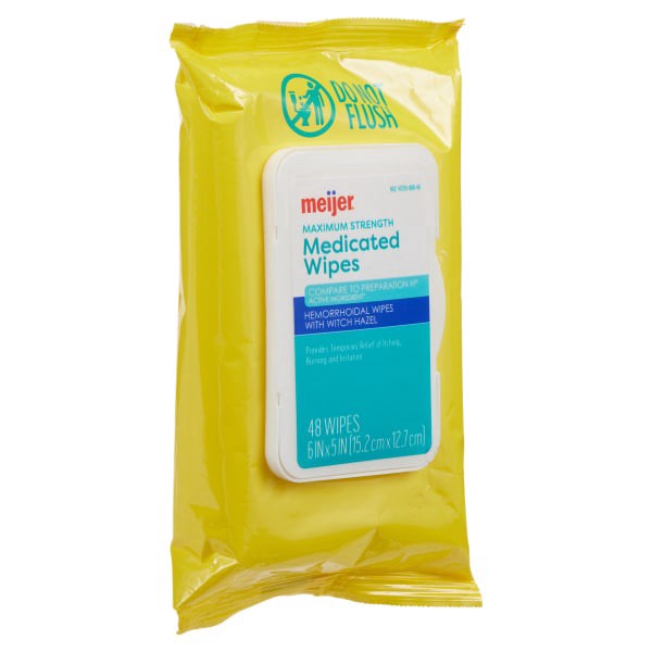 slide 11 of 29, MEIJER HEMORRHOIDAL MEDICATED WIPES REFILL, 48 ct