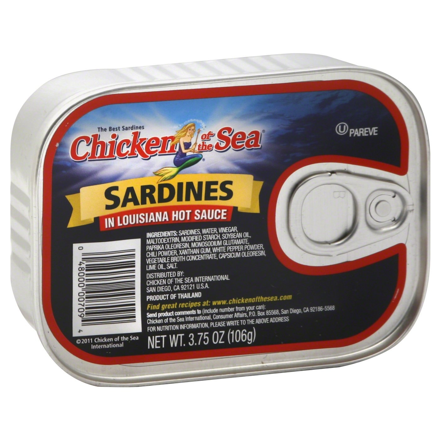 Chicken of the Sea Sardines In Louisiana Hot Sauce 3.75 oz Shipt