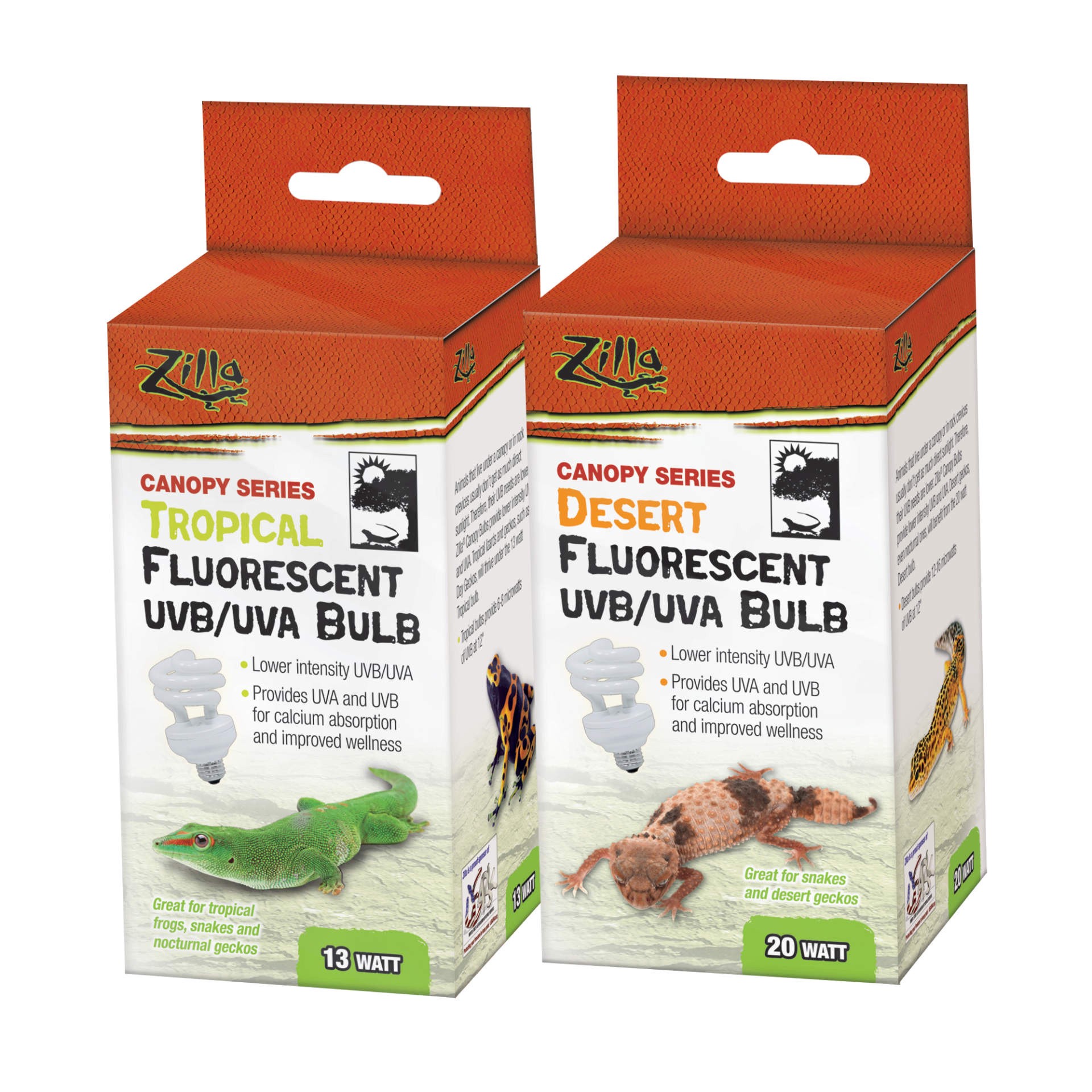 slide 5 of 5, Zilla Canopy Series Fluorescent UVB/UVA Bulbs Tropical 13 W, 1 ct