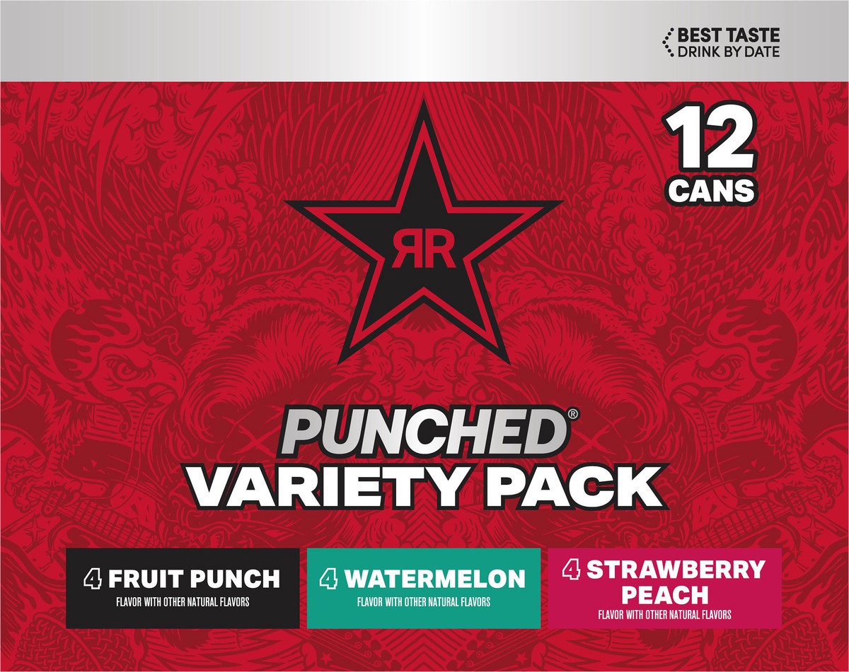 slide 4 of 4, Rockstar Energy Drink Punched Variety - 12 ct, 12 ct