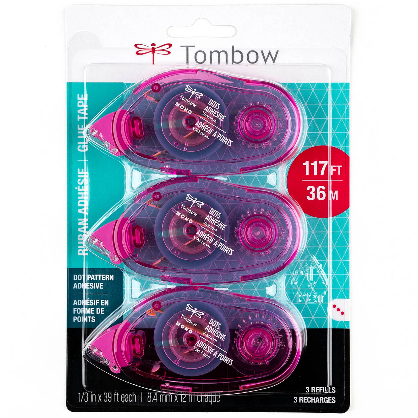 slide 5 of 8, Tombow Mono Dots Refill Value Pack, 1/3 in x 39 ft