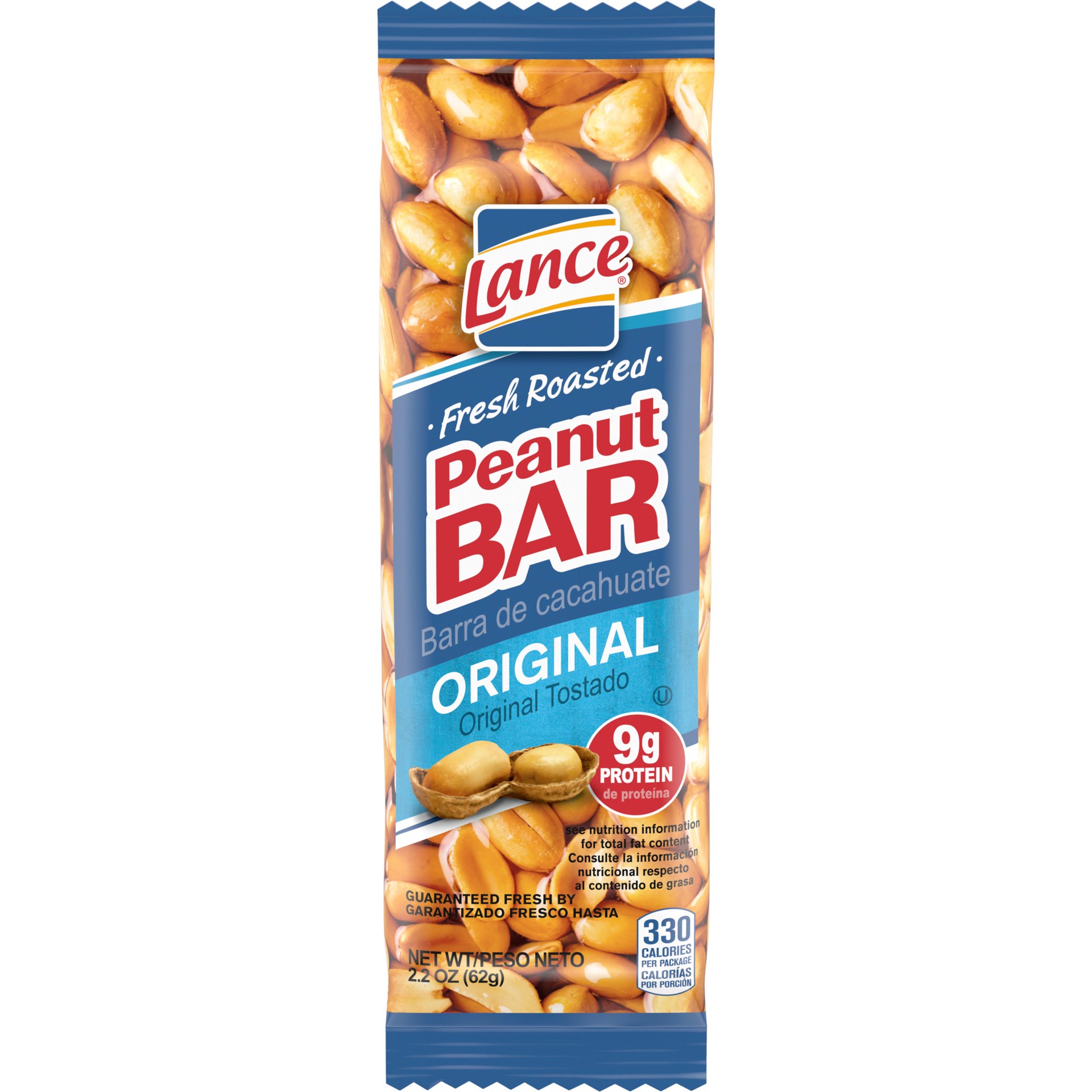 slide 1 of 9, Lance Peanut Bar, Snack Bar 2.2 Oz, 0.62 oz