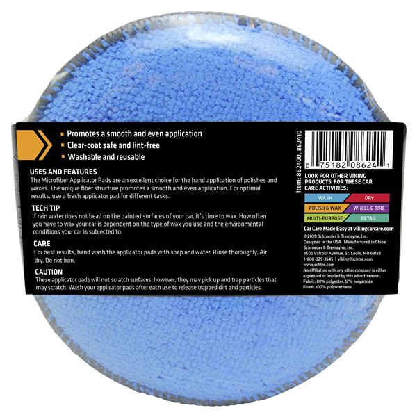 slide 5 of 5, Viking Microfiber Applicator Pads, 6 ct