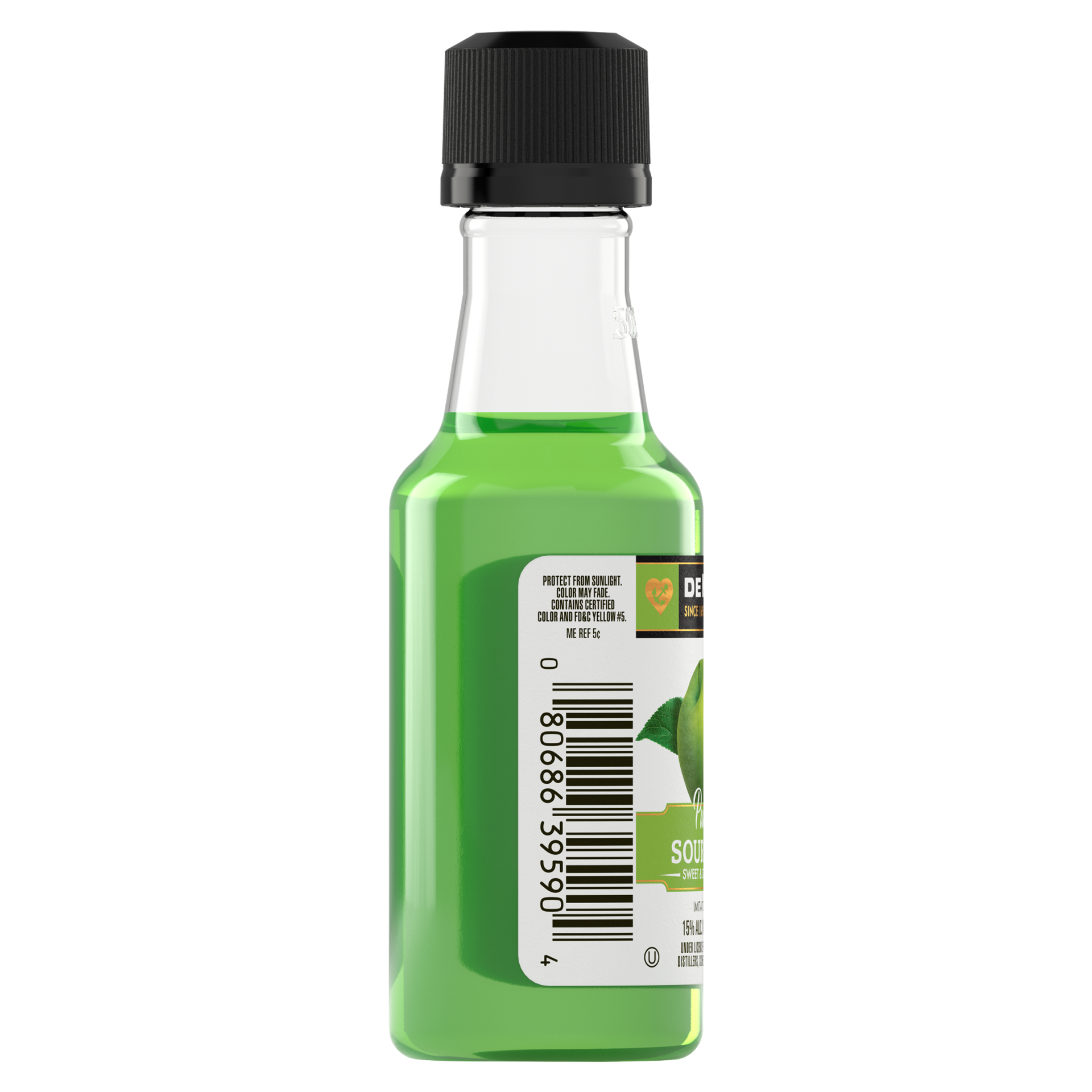 slide 2 of 4, DeKuyper Pucker Sour Apple Schnapps Liqueur 50 ml, 50 ml