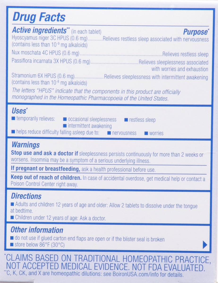 slide 4 of 9, Boiron Sleep Calm Unflavored Sleep Relief 60 Meltaway Tablets, 1 ct