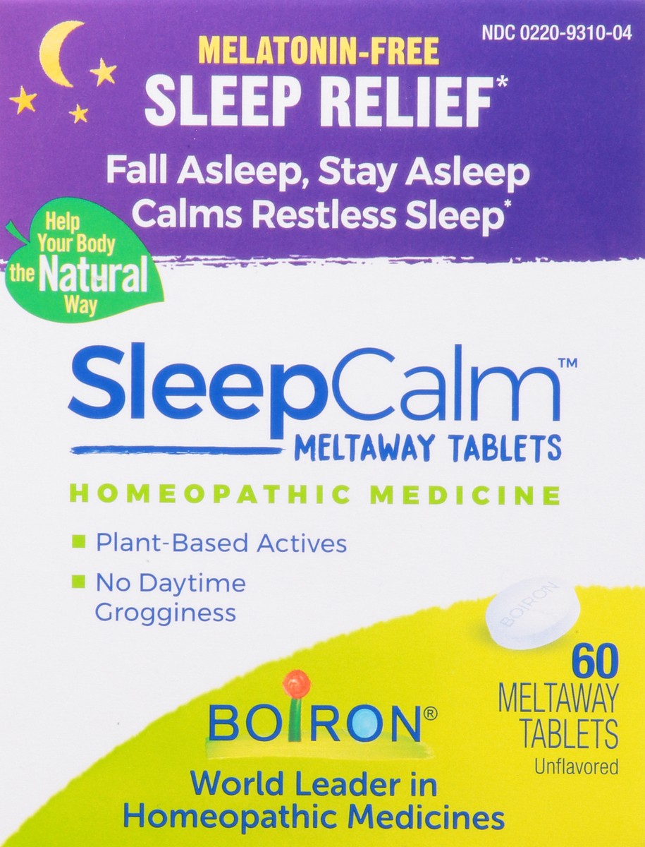 slide 6 of 9, Boiron Sleep Calm Unflavored Sleep Relief 60 Meltaway Tablets, 1 ct