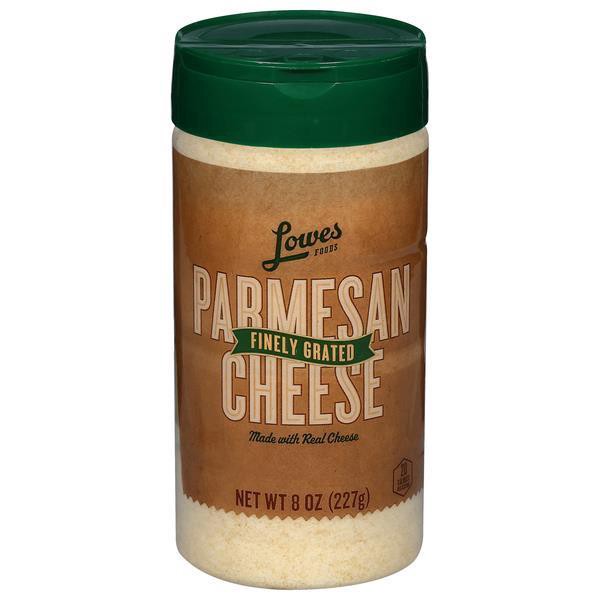 slide 1 of 1, Lowes Foods Grated Parmesan Cheese, 8 oz