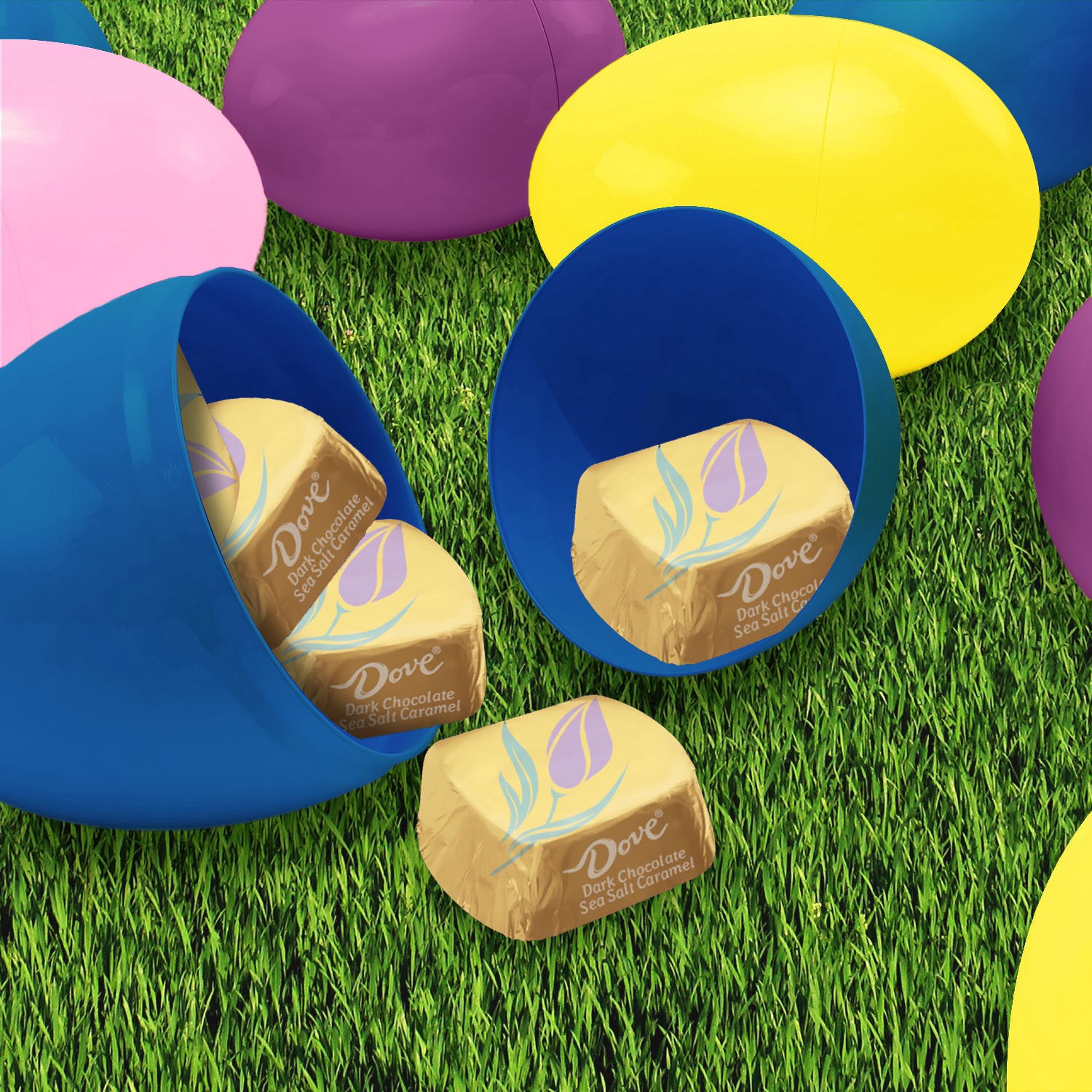 slide 8 of 8, DOVE PROMISES Dark Chocolate & Sea Salt Caramel Easter Candy, 7.94 oz Bag, 7.94 oz