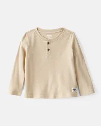 Oshkosh Toddler Boy Long-Sleeve Henley Shirt - Tan - 5T