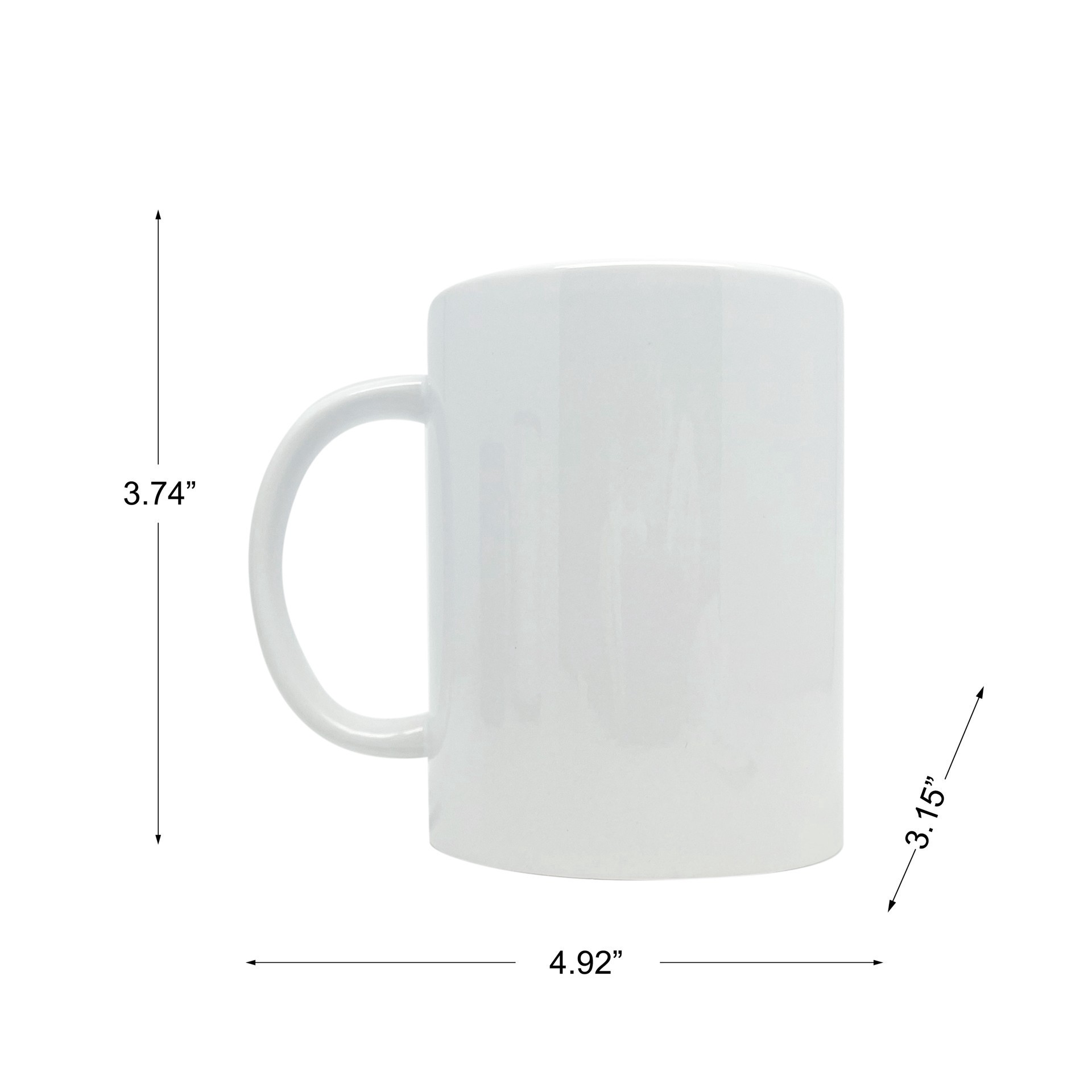 slide 2 of 8, 15oz. White Ceramic Sublimation Mug By Make Market, 15 oz