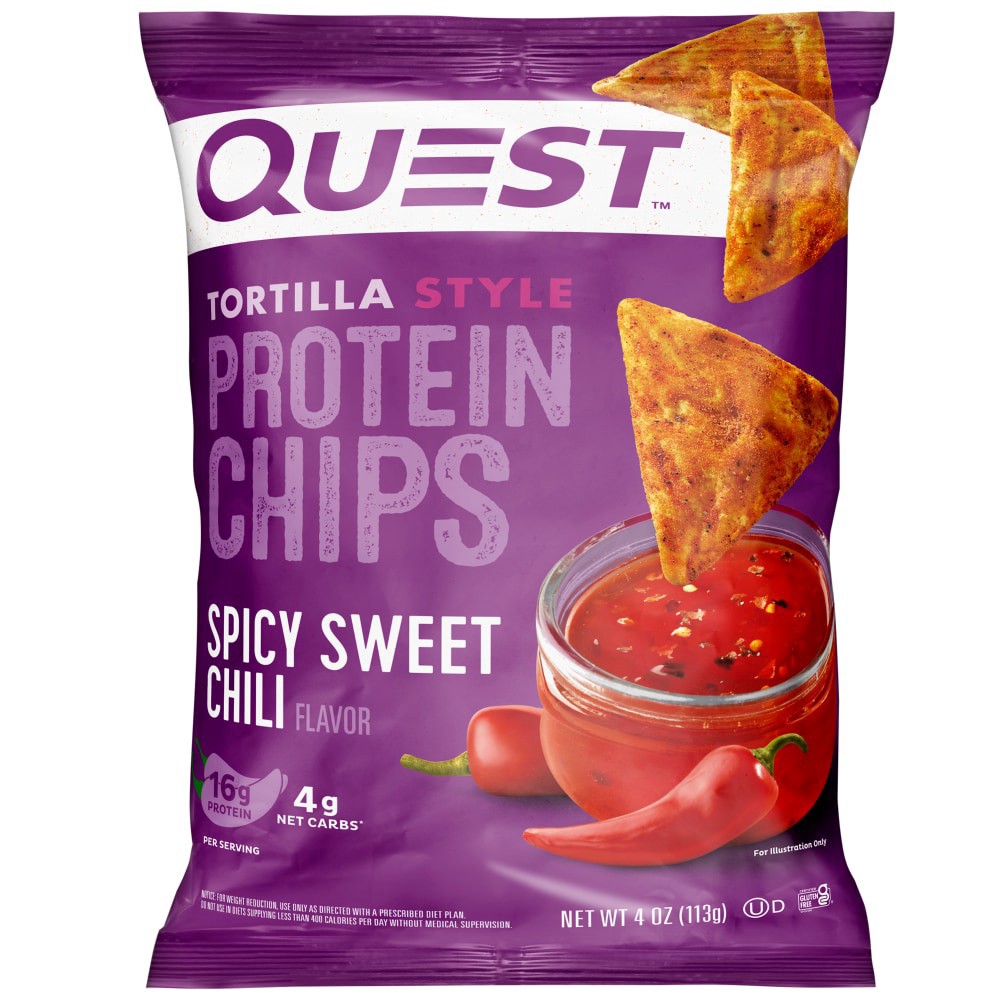slide 1 of 1, Quest Protein Chips, Spicy Sweet Chili Flavor, Tortilla Style, 4 oz