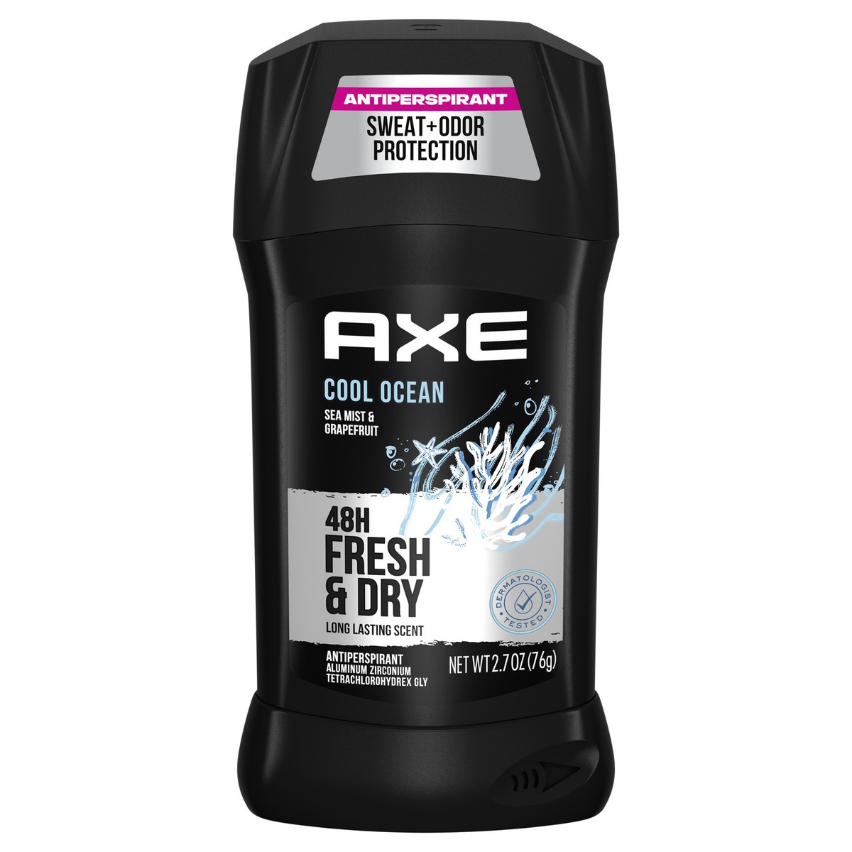 slide 1 of 7, AXE Dual Action Deodorant Stick Cool Ocean, 2.7 oz