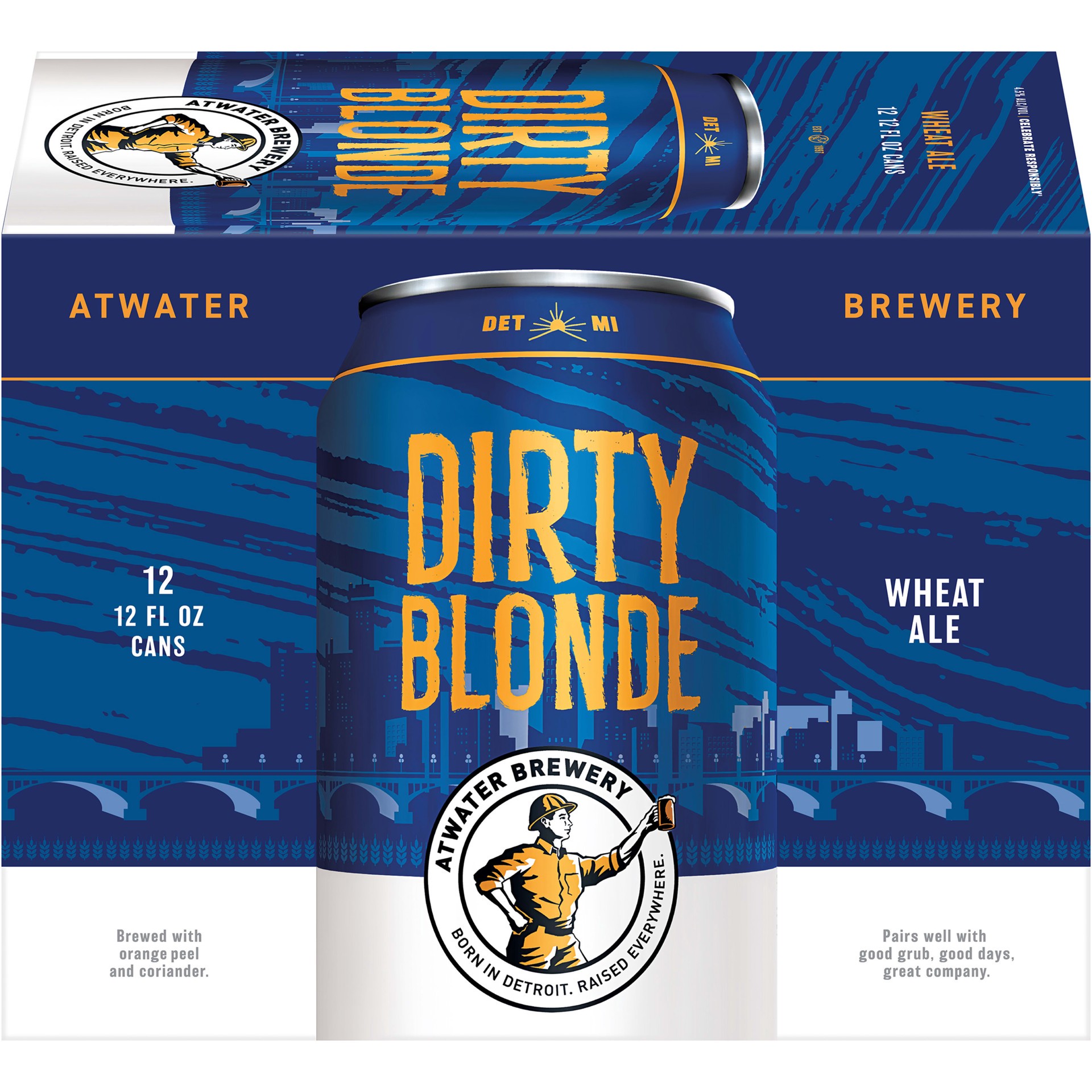 slide 3 of 5, Atwater Dirty Blonde 12 Pack 12 Oz Aluminum Can 4.5% Abv, 288 oz