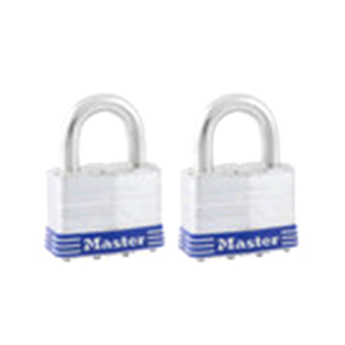 slide 1 of 1, Master Lock Laminated Steel Padlock 5T, 2 inch wide, Pack of 2-Keyed Alike, 2 ct