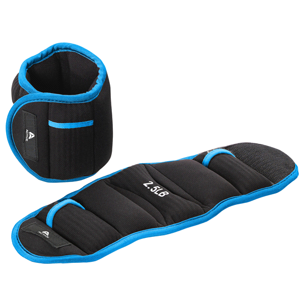 slide 1 of 1, ACTIVE Ankle/Wrist Weights pair., 5 lb