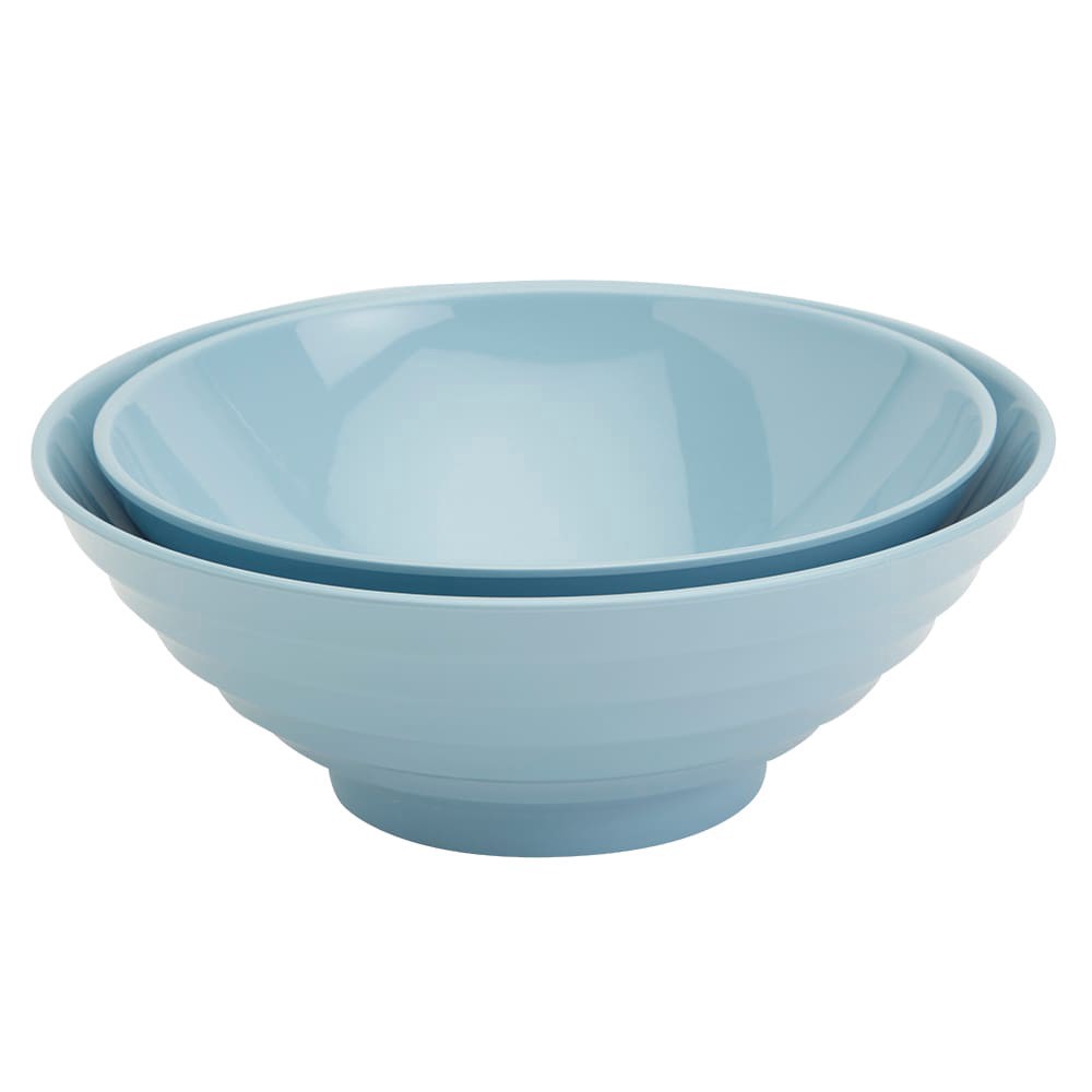 slide 3 of 3, Infuse 2-Piece Nested Melamine Bowl Set - Light Blue, 2 ct