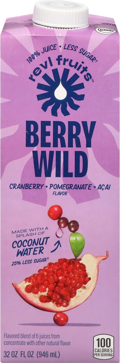slide 6 of 13, Revl Fruits REVL 32oz 100% Juice Cranberry Pomegranate Acai, 32 fl oz