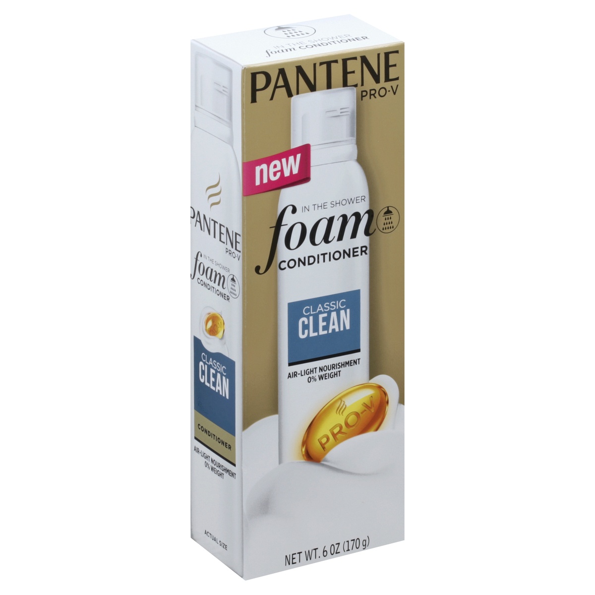 slide 1 of 3, Pantene Pro-V Classic Clean In-The-Shower Foam Conditioner, 6 oz