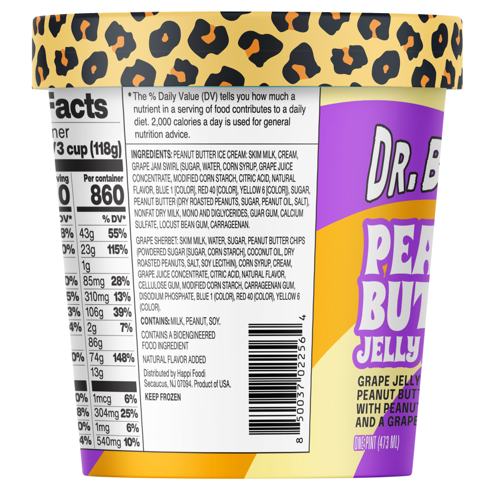 slide 2 of 5, Dr. Bombay Peanut Butter Jelly Ice Cream Pint, 16 oz