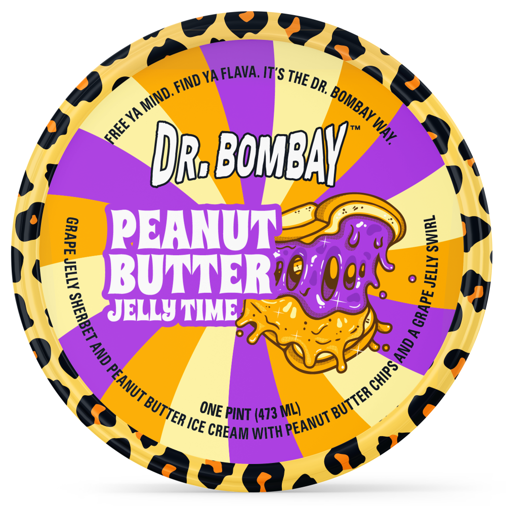 slide 4 of 5, Dr. Bombay Peanut Butter Jelly Ice Cream Pint, 16 oz