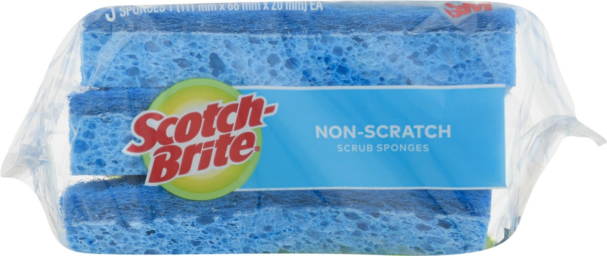 slide 2 of 11, Scotch-Brite Non-Scratch Scrub Sponges 3 Pack, 3 ct