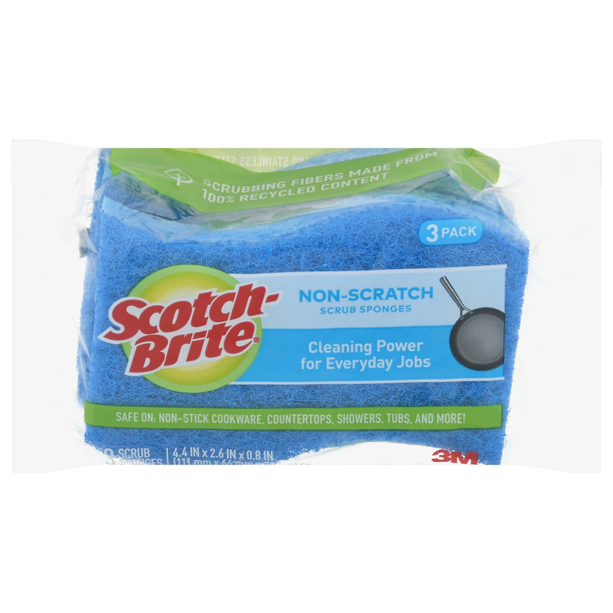 slide 1 of 11, Scotch-Brite Non-Scratch Scrub Sponges 3 Pack, 3 ct