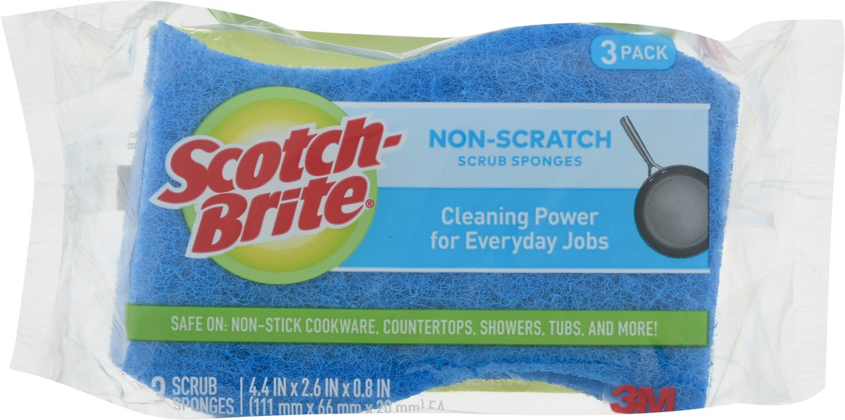 slide 9 of 11, Scotch-Brite Non-Scratch Scrub Sponges 3 Pack, 3 ct